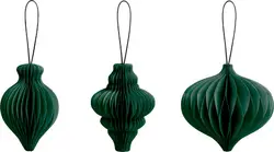 HEYDA Set décoration "Goutte en nid d'abeille", vert