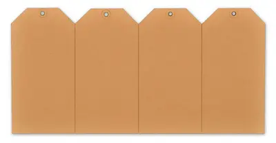 rillprint Étiquette à suspendre, 40 x 80 mm, marron kraft