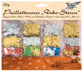 folia Mix de paillettes "Etoiles", assorti