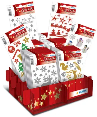 HERMA Autocollants de Noël MAGIC "brillant & pailleté",