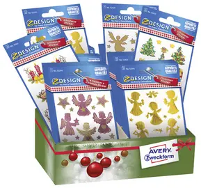 AVERY Zweckform ZDesign Sticker de Noël "Ange", présentoir