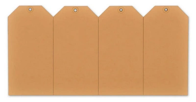 rillprint Étiquette à suspendre, 65 x 130 mm, marron kraft