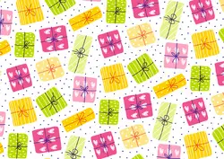 SUSY CARD Papier cadeau "Cadeaux multicolores", sur rouleau