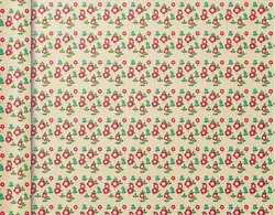 Clairefontaine Papier cadeau "Tiny Rolls fleurs rouges