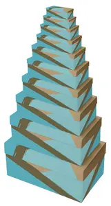 Clairefontaine Set de boîtes cadeau "Turquoise", 10 pièces