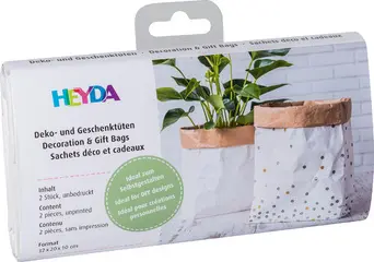 HEYDA Sachet cadeau en papier, grand, blanc / nature