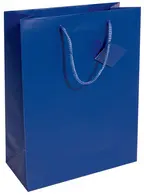 sigel Sac cadeau, vernis mat, taille: S, bleu outremer