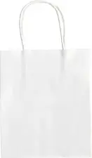 folia Sac en papier kraft, 125 x 50 x 150 mm, blanc
