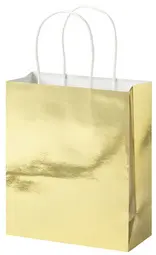 folia Sac en papier DORÉ SCINTILLANT, taille: L
