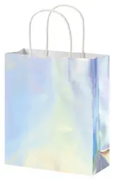 folia Sac en papier IRISÉ SCINTILLANT, taille: M