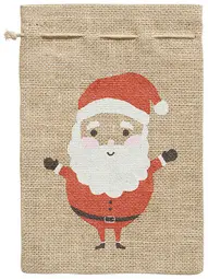 folia Sac en toile de jute "Père Noël", (L)250 x (H)350 mm