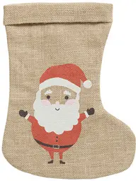 folia Sac en toile de jute "Botte de Noël", (L)200x(H)330 mm