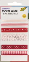 folia Ruban en tissu set "Rosy Love", longueur totale: 5,5 m