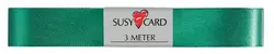 SUSY CARD Ruban cadeau "double satin", 15 mm x 3 m, vert