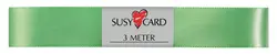 SUSY CARD Ruban cadeau "double satin", 15 mm x 3 m, vert