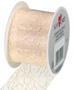SUSY CARD Ruban cadeau, sur bobine "Lace ", crème