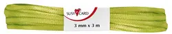 SUSY CARD Ruban cadeau "double satin", 3 mm x 3 m, vert