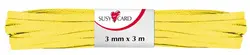 SUSY CARD Ruban cadeau "double satin", 3 mm x 3 m, jaune