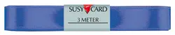 SUSY CARD Ruban cadeau "double satin", 15 mm x 3 m, bleu