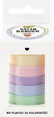 folia Set de rubans satin PASTEL, assorti
