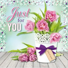 SUSY CARD Carte de voeux 3D "Bouquet de tulipes