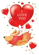 CACTUS Carte de voeux "I love you