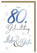 SUSY CARD Geburtstagskarte - 80. Geburtstag "Schrift