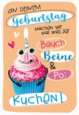 SUSY CARD Geburtstagskarte Wiggle "Cupcake