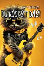 CACTUS Geburtstagskarte - Humor "Katze