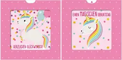 SUSY CARD 3D-Geburtstagskarte Sliding card "Einhorn