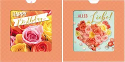 SUSY CARD 3D-Geburtstagskarte Sliding card "Rosen