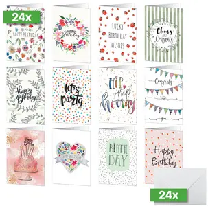 sigel Set de cartes d'anniversaire " Happy Birthday