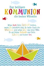 SUSY CARD Kommunionskarte "Schiffchen