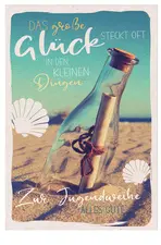 SUSY CARD Jugendweihekarte "Flaschenpost