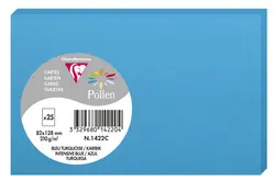 Pollen by Clairefontaine Carte 82 x 128 mm, bleu turquoise