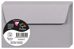 Pollen by Clairefontaine Enveloppes 90 x 140 mm, gris koala
