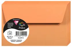Pollen by Clairefontaine Enveloppes 90 x 140 mm, clémentine