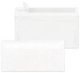 MAILmedia enveloppe DL, sans fenêtre, blanc transparent