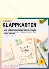 folia Kit de cartes pliantes, 105 x 150 mm, beige clair
