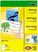 sigel cartes 2 volets, A5 (A4), 185 g/m2, extra blanc