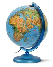 Wonday Globe lumineux KID, bleu, 250 mm, texte francais
