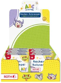 ROTH Rechen-Rollstempel "ABC Freunde", 10er Display