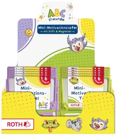 ROTH Mini-Motivationstafel "ABC Freunde", 10er Display