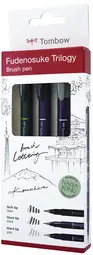 Tombow Crayon de calligraphie Fudenosuke Trilogy, set de 3