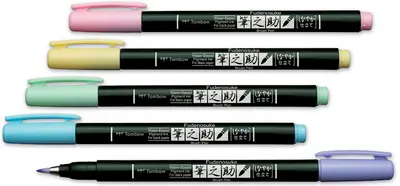 Tombow Stylo de calligraphie Fudenosuke Pastel, soft pink