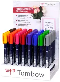 Tombow Stylo de calligraphie Fudenosuke, présentoir de 48