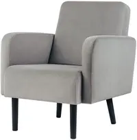 PAPERFLOW Fauteuil LISBOA, habillage en velours, gris