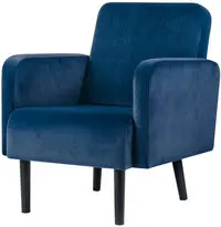 PAPERFLOW Fauteuil LISBOA, habillage en velours, bleu