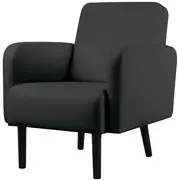 PAPERFLOW Fauteuil LISBOA, habillage simili cuir, noir