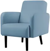 PAPERFLOW Fauteuil LISBOA, habillage simili cuir, bleu